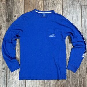 Vineyard Vines Men's‎ Long Sleeve T Shirt Blue Whale Logo Extra Small XS